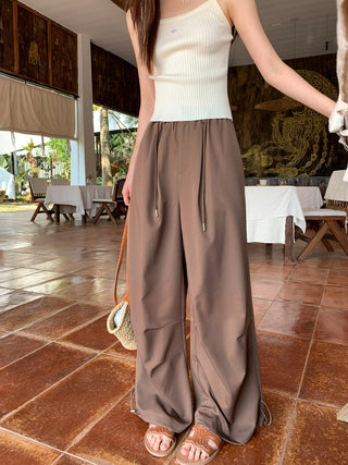 Drawstring casual pants