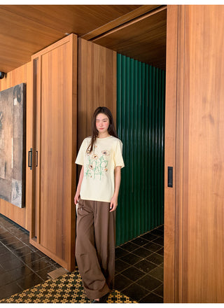 Drawstring casual pants