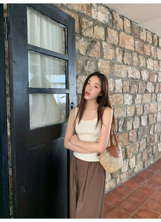 Drawstring casual pants