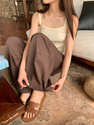 Drawstring casual pants