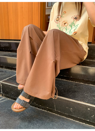 Drawstring casual pants