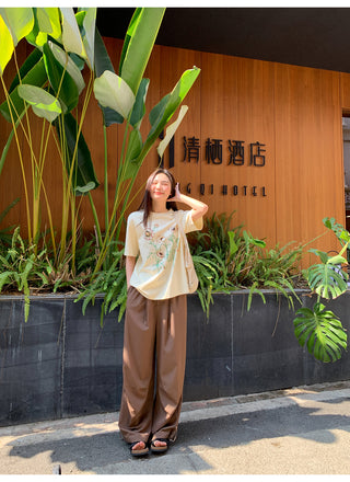 Drawstring casual pants