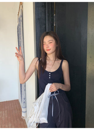 Plaid low waist pants