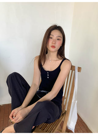 Plaid low waist pants