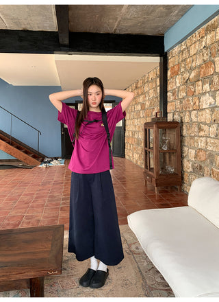 Wide leg casual pants