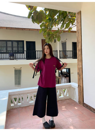 Wide leg casual pants