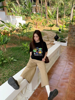 Wide leg casual pants