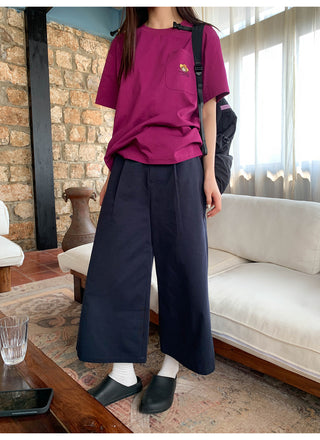 Wide leg casual pants