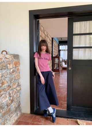 Wide leg casual pants