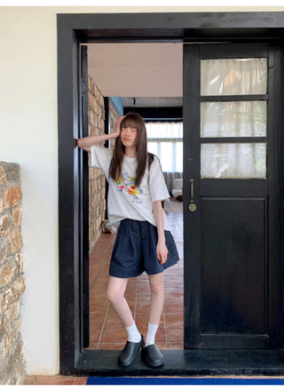 Drawstring casual shorts