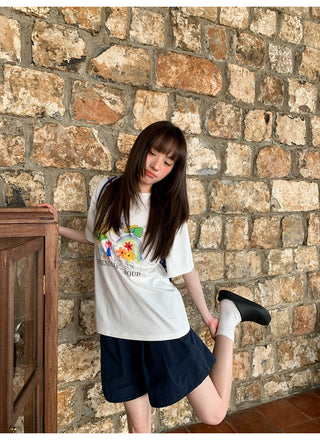 Drawstring casual shorts