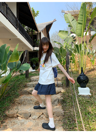 Drawstring casual shorts