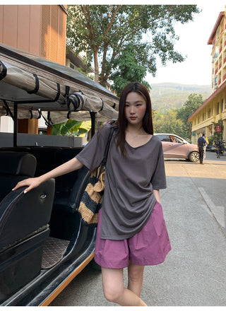 Drawstring casual shorts