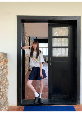 Drawstring casual shorts