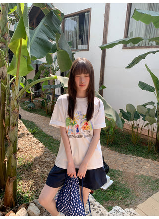Drawstring casual shorts
