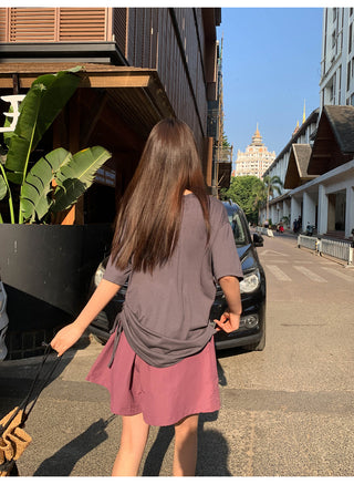 Drawstring casual shorts