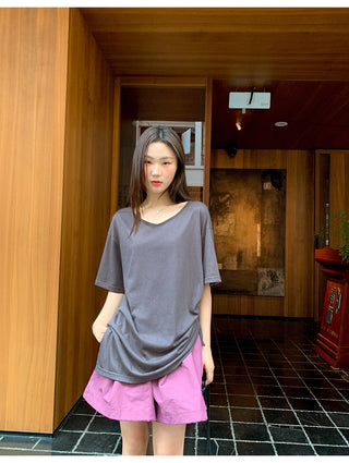 Drawstring casual shorts
