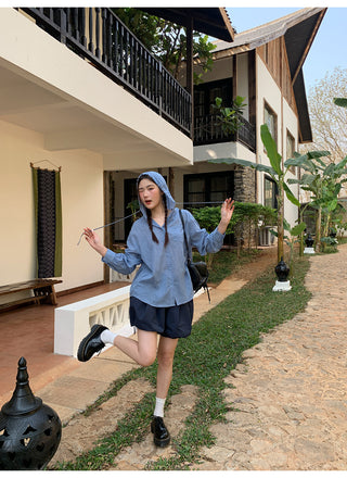 Drawstring casual shorts