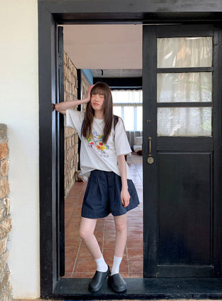 Drawstring casual shorts