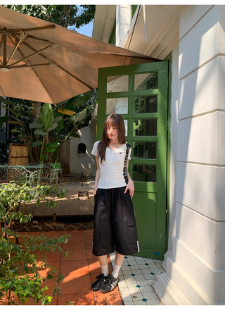 Patch pocket shorts