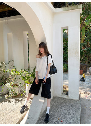 Patch pocket shorts