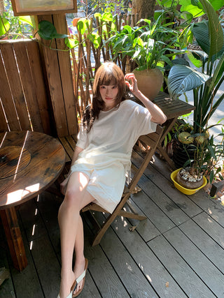 Lace pleated shorts