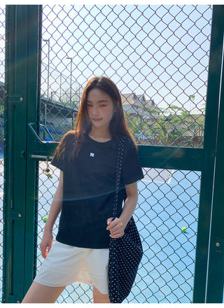 Lace pleated shorts