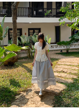 Lace A-line skirt