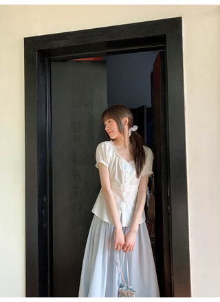 Lace A-line skirt
