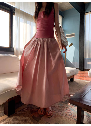 Wide waist swing A-line skirt