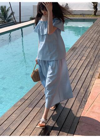 Off-shoulder midi dress