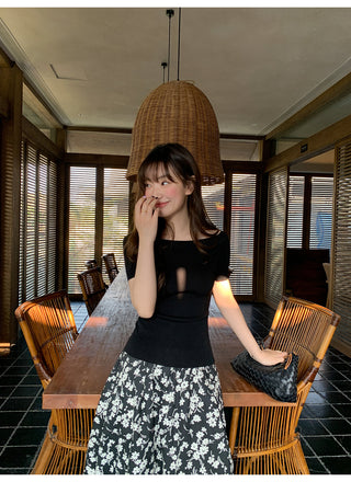 Floral A-line skirt