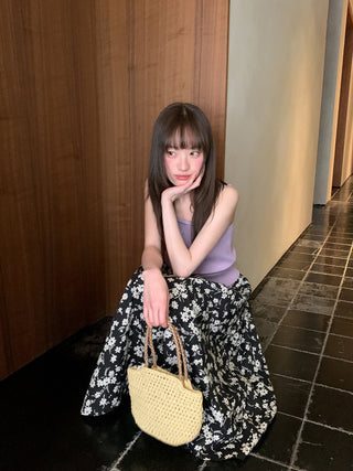Floral A-line skirt
