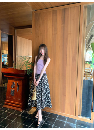 Floral A-line skirt