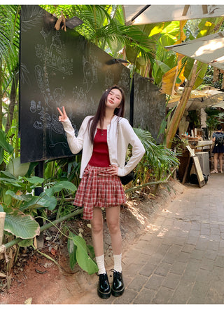 Plaid bud skirt
