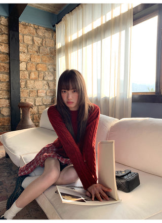 Plaid bud skirt