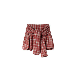 Plaid bud skirt