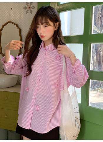 Floral striped shirt