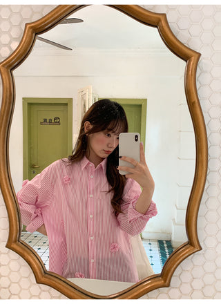Floral striped shirt