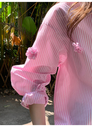 Floral striped shirt