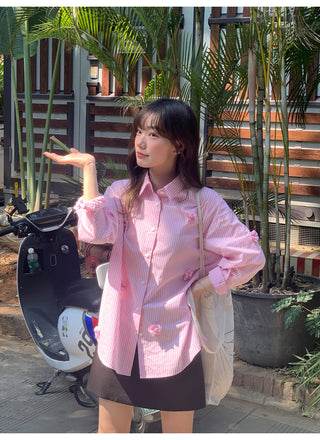 Floral striped shirt