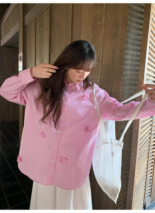 Floral striped shirt