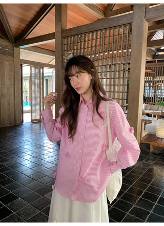 Floral striped shirt