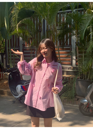 Floral striped shirt