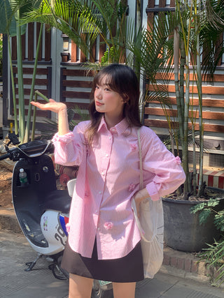 Floral striped shirt