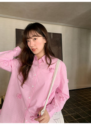 Floral striped shirt