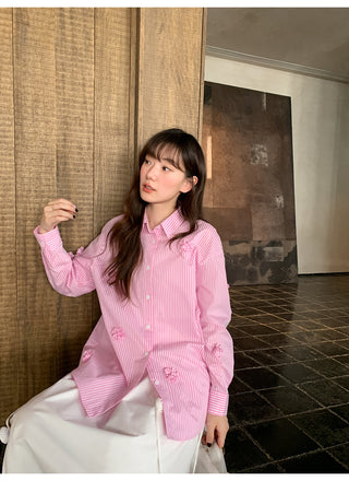 Floral striped shirt