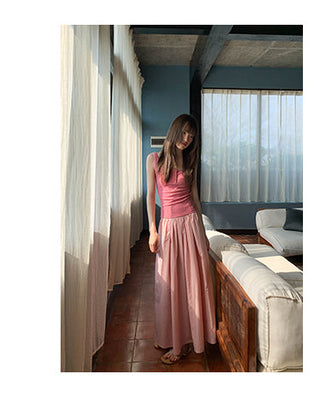 Pink knitted camisole