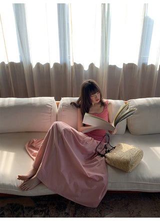 Pink knitted camisole