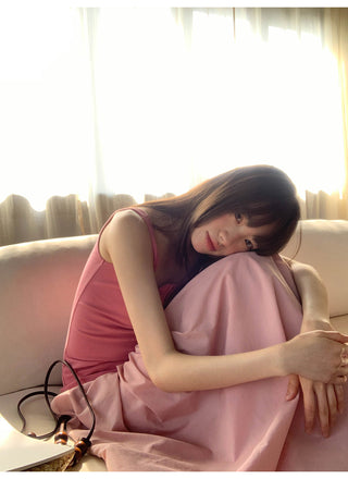 Pink knitted camisole
